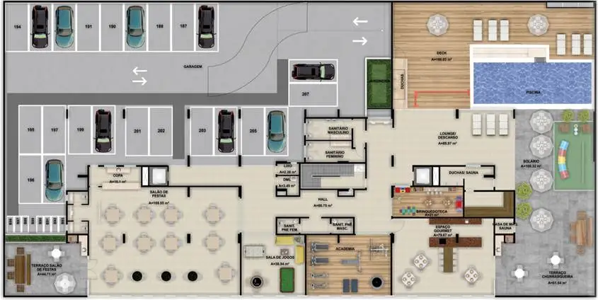 3° Pavimento - Lazer Comum