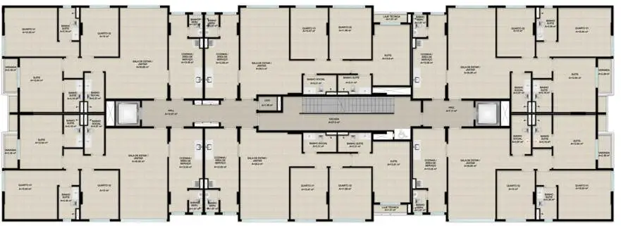 5° ao 13° Pavimento - Apartamentos
