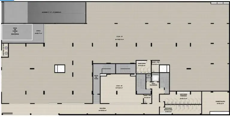 Semienterrado- Garagem e Lojas